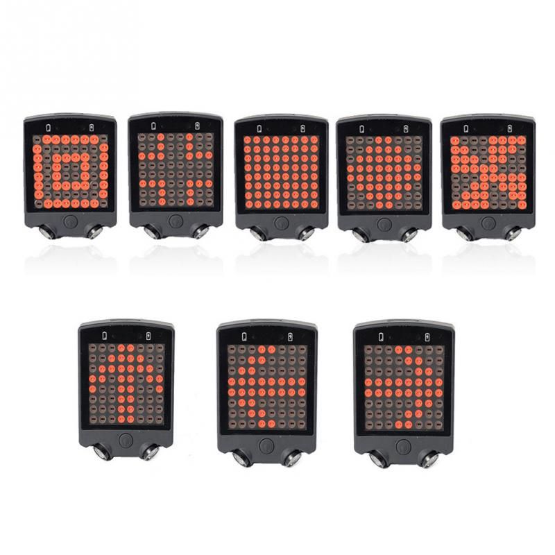 Bicycle Wireless Remote Control Turn Signal Tail Light Usb