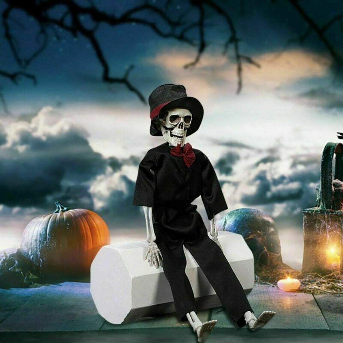 Poseable Human Couple Skeleton Prop