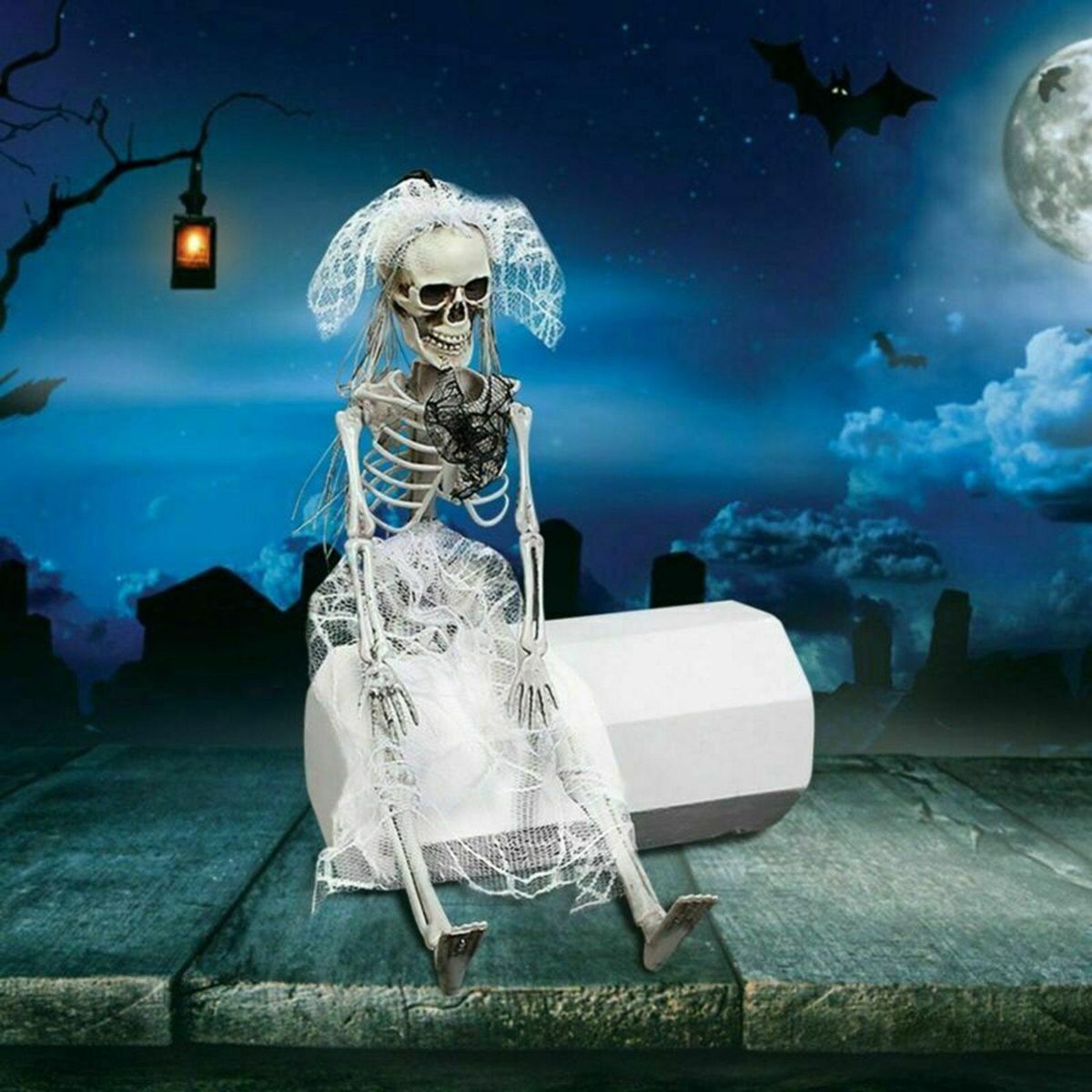Poseable Human Couple Skeleton Prop