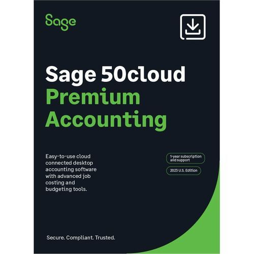 Sage 50 Premium Accounting Software 2023 U.S Edition- 1 User License Key