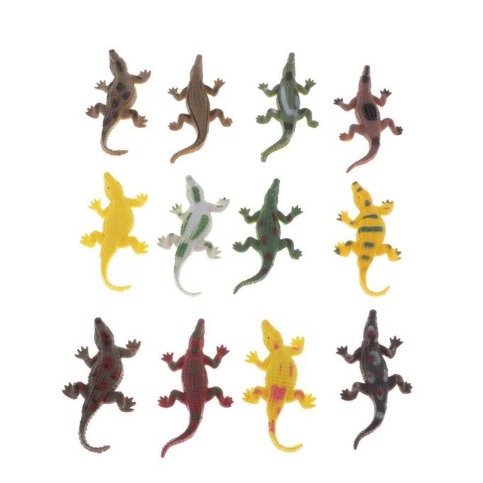 Insects Lifelike Animal Model Figures Simulation Toy Crocodile 12pcs