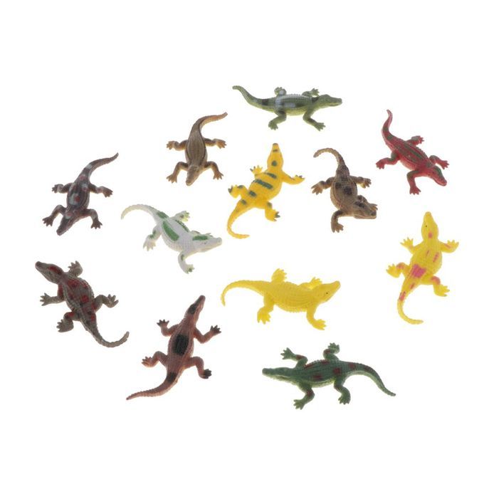 Insects Lifelike Animal Model Figures Simulation Toy Crocodile 12pcs