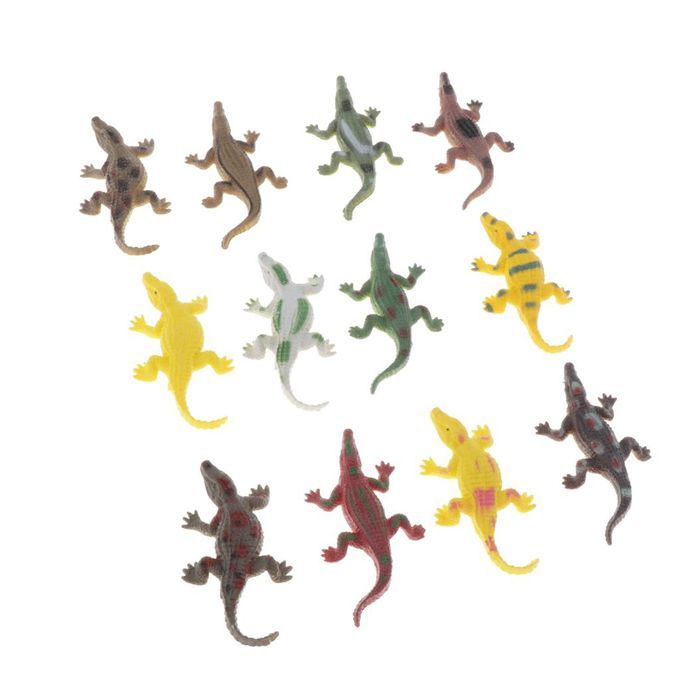 Insects Lifelike Animal Model Figures Simulation Toy Crocodile 12pcs