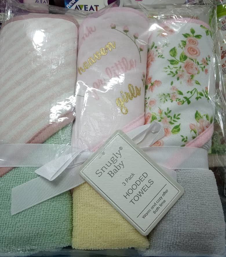 3pcs -Little Dream Hooded New Born Baby Towels +Head Cover