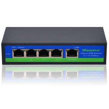 HI Source - 4 Port 10/100 Poe Switch