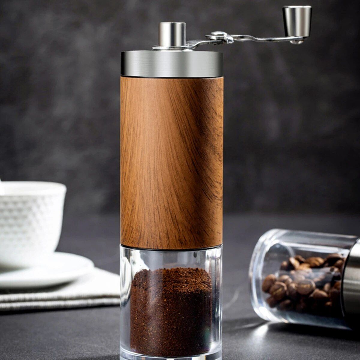 Coffee Bean Grinder Stainless Steel Crank Hand Kitchen Tool