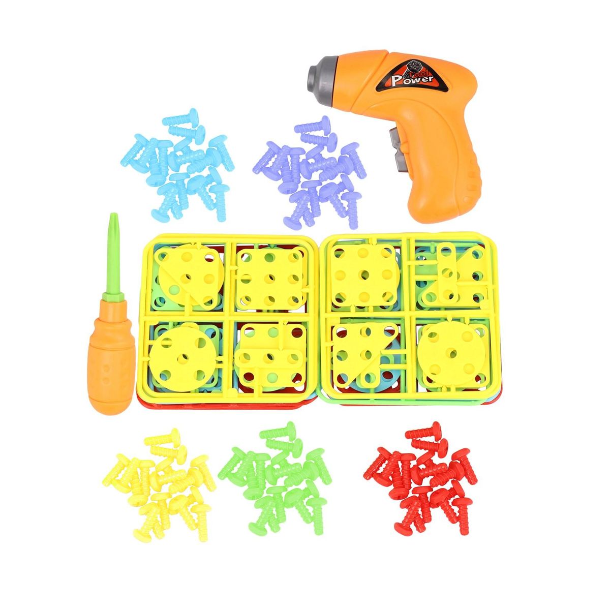 Children Electric Drill Puzzle Toys Disassemble Screw Nut