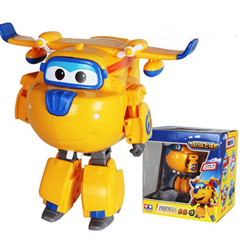 Big!!!15cm ABS Super Wings Deformation Airplane Robot