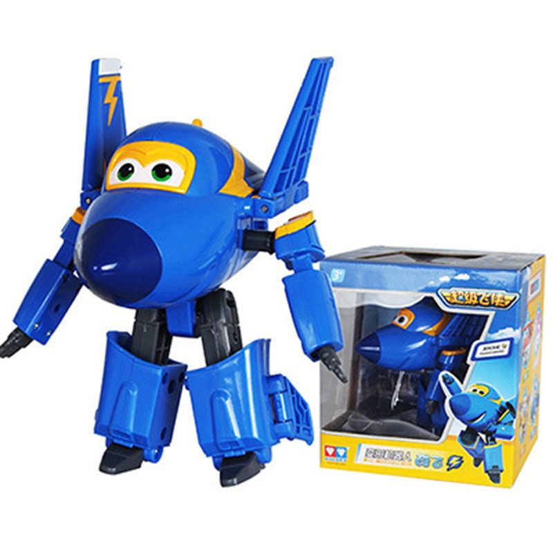 Big!!!15cm ABS Super Wings Deformation Airplane Robot
