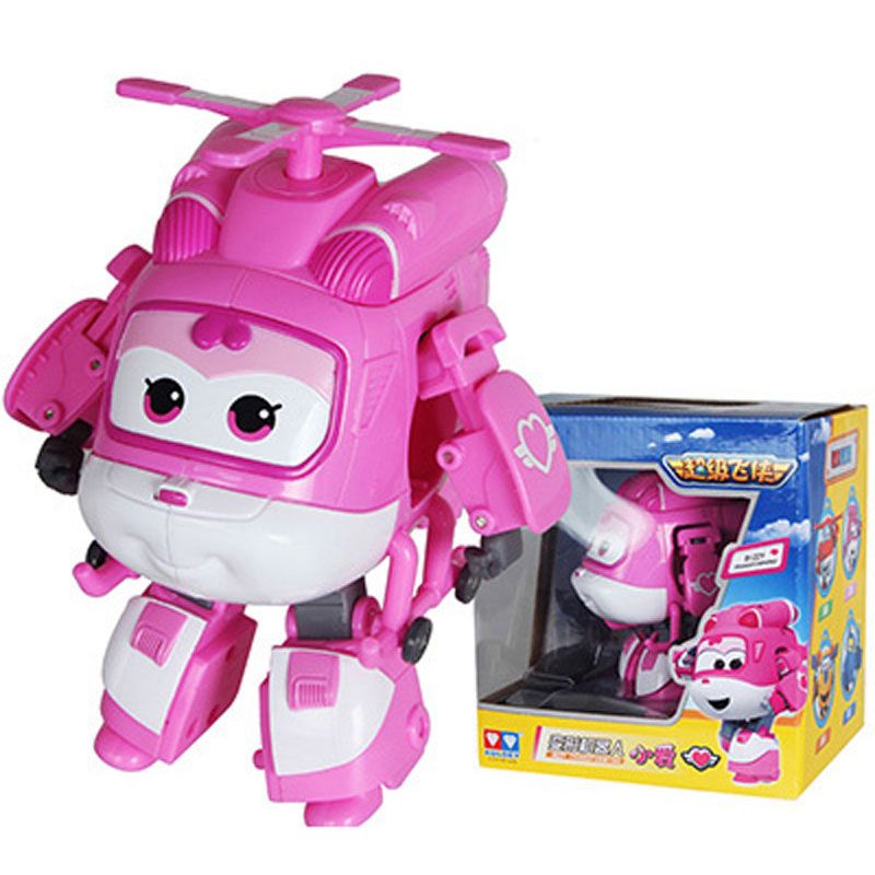 Big!!!15cm ABS Super Wings Deformation Airplane Robot