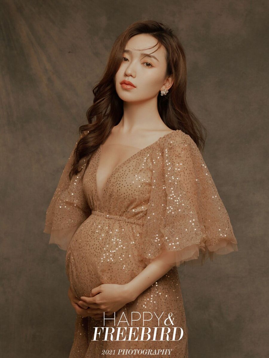 Maternity Pography Props Sparkly Sequence Tulle Gown Dress