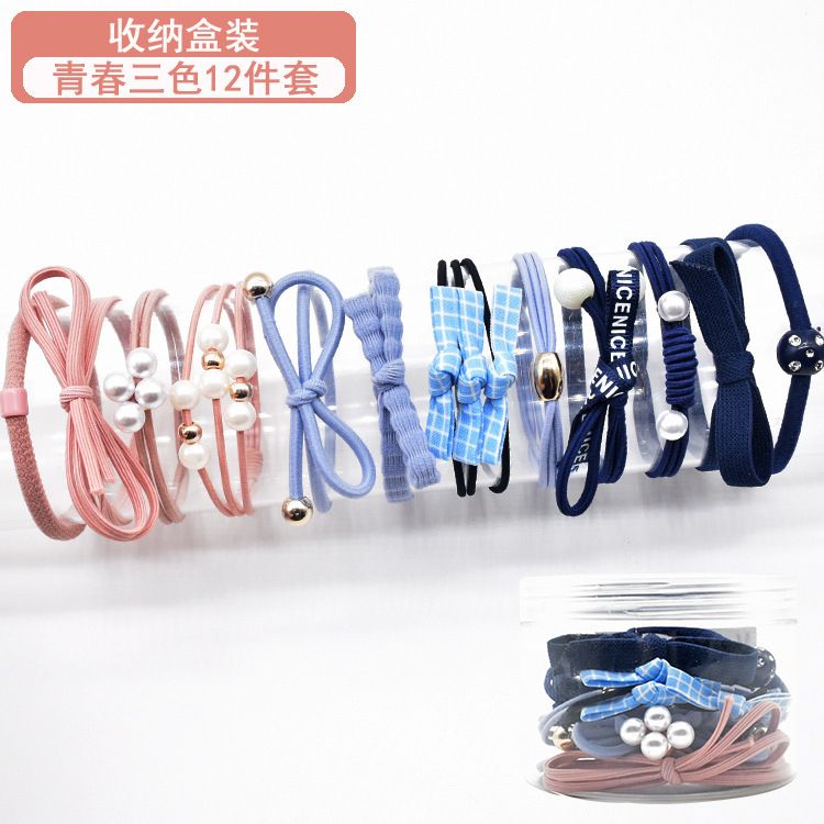 12Ps/Set Hair Ring Colorful  Rubber Band