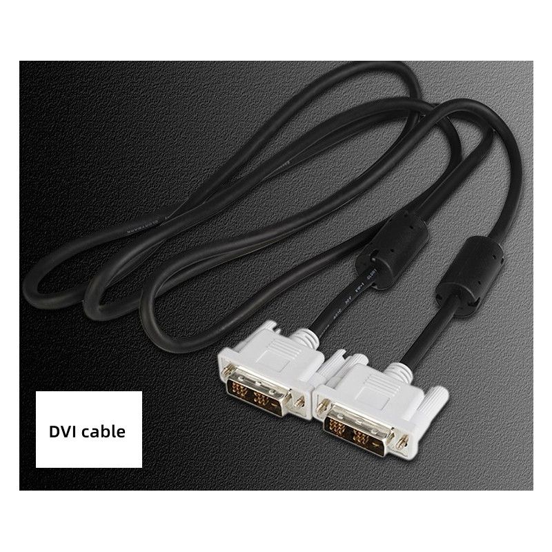 Double Magnetic Ring DVI Data Cable 18+1 LCD Display Projection TV HD DVI-I-D