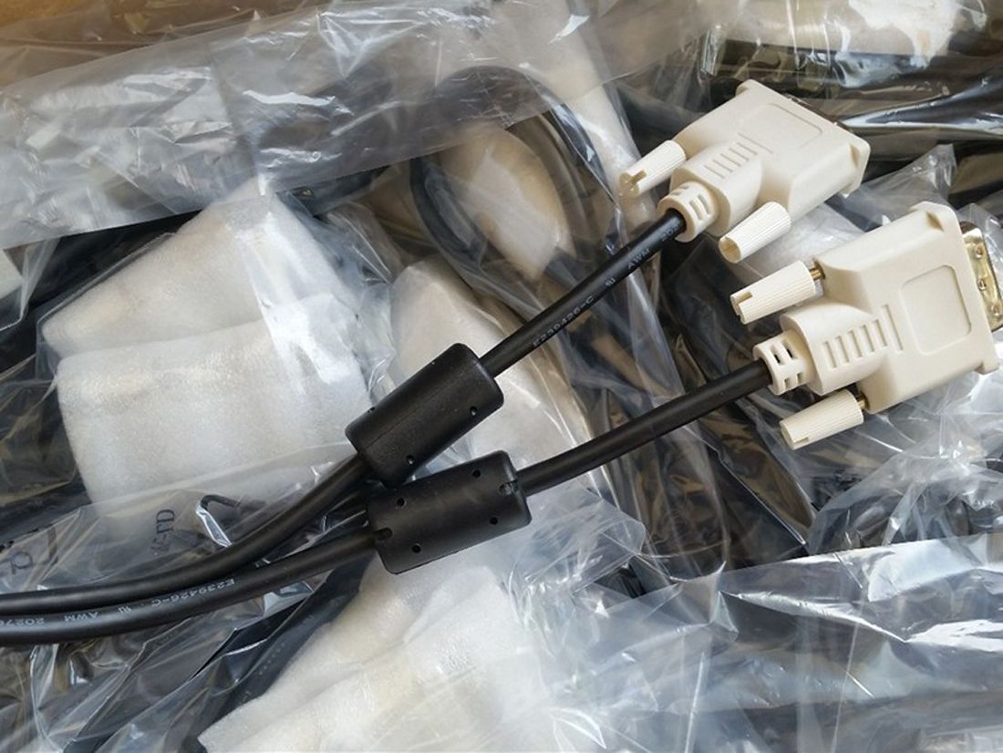 Double Magnetic Ring DVI Data Cable 18+1 LCD Display Projection TV HD DVI-I-D