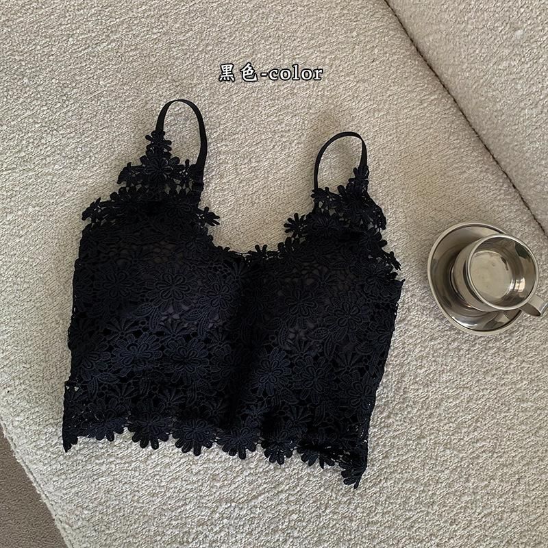 New French lace and halter tank tops for women with a chic chic design