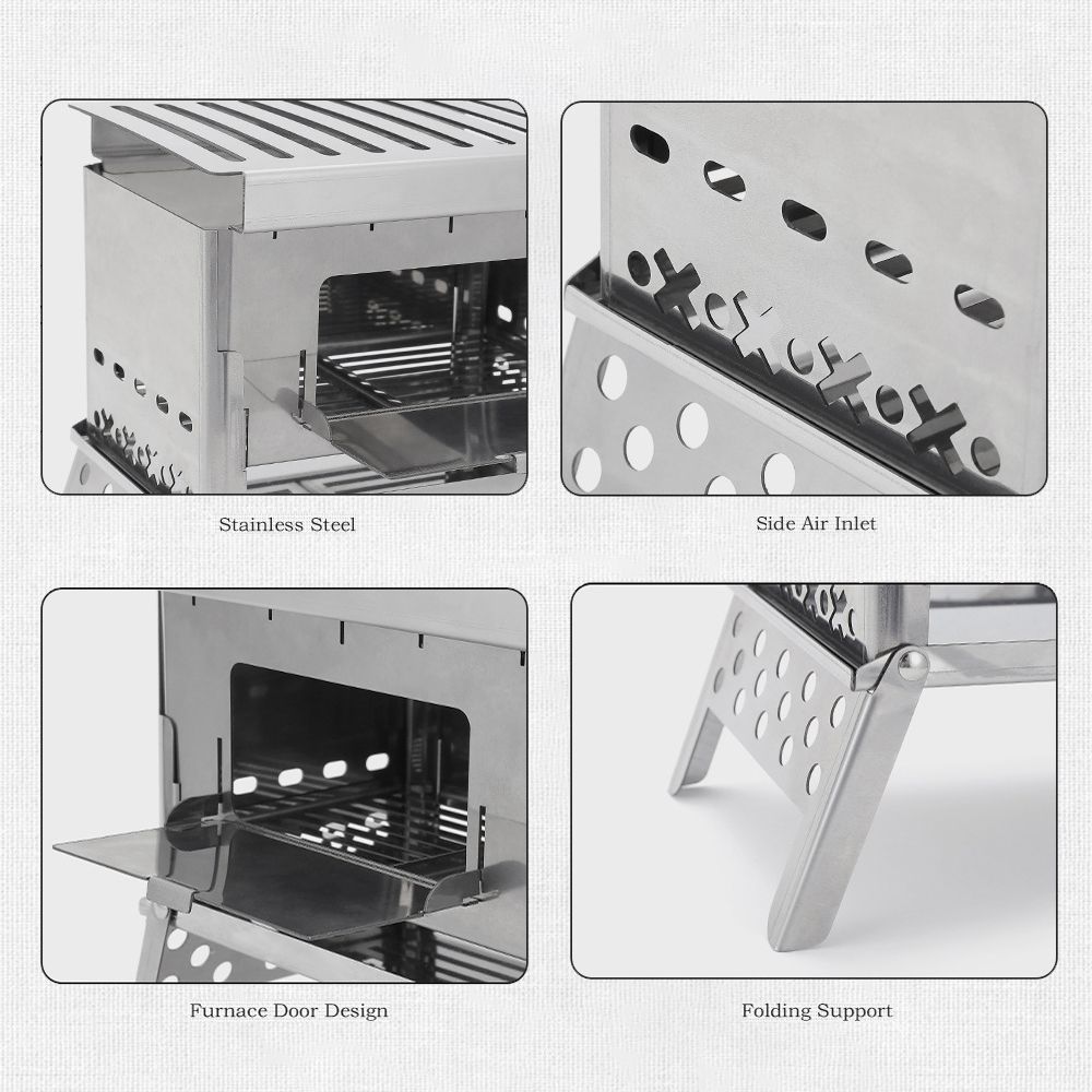 Outdoor Camping Detachable Stoves Portable Stainless Steel