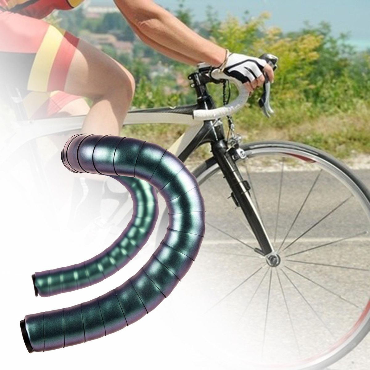 Handlebar Grip Tape Bicycle Road Bicycle Bike Handlebar Tape Aurora Purple
