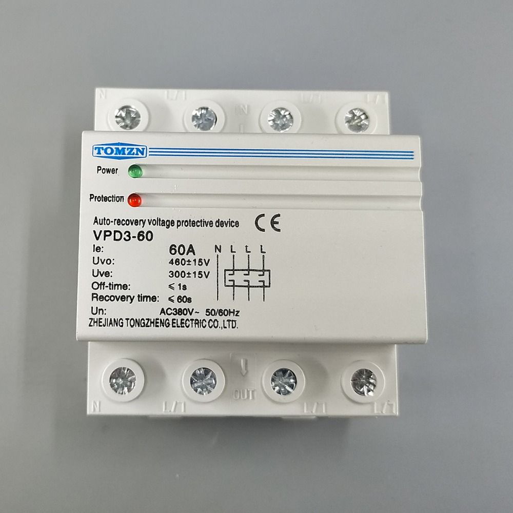 Recovery 60A Phase Rail Four 380V~ Automatic Din Three Wire