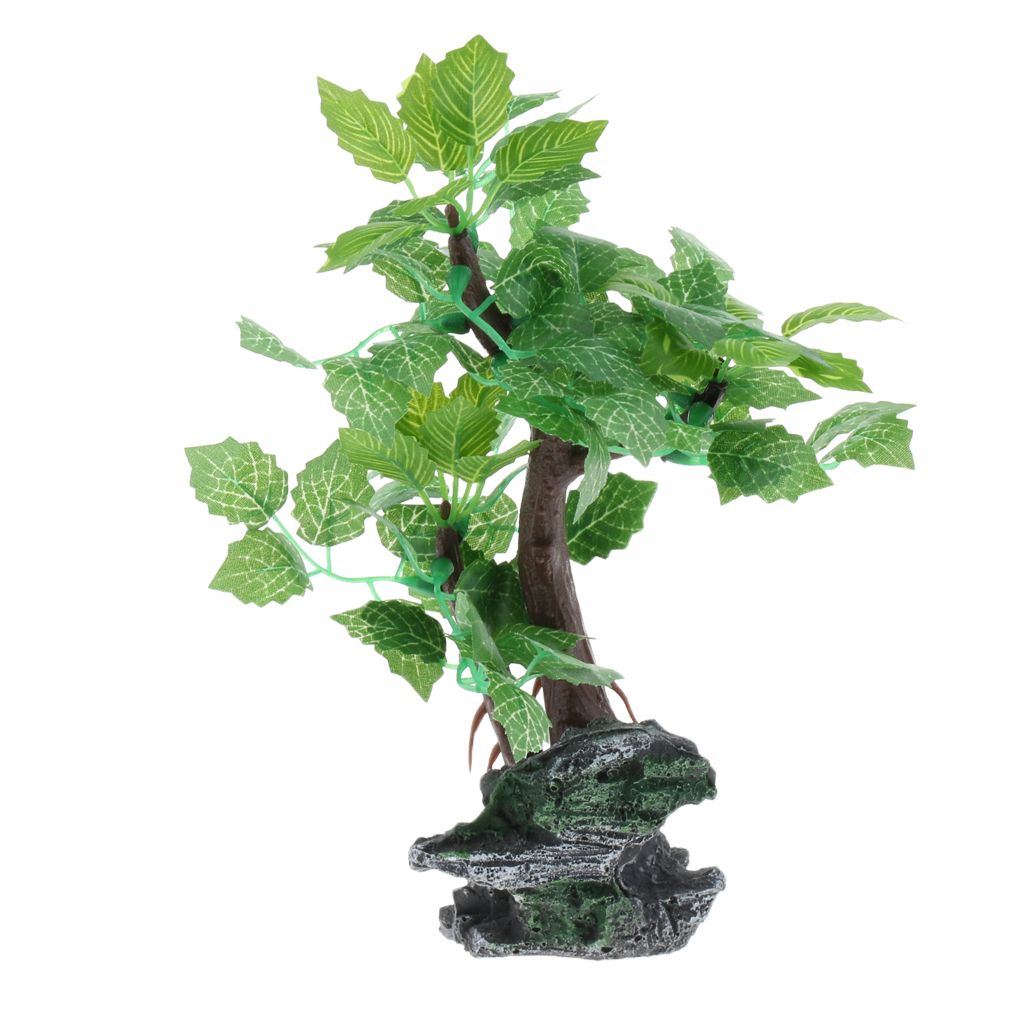 Reptile Turtle Tank Ornament Artificial Tree Plants 620L