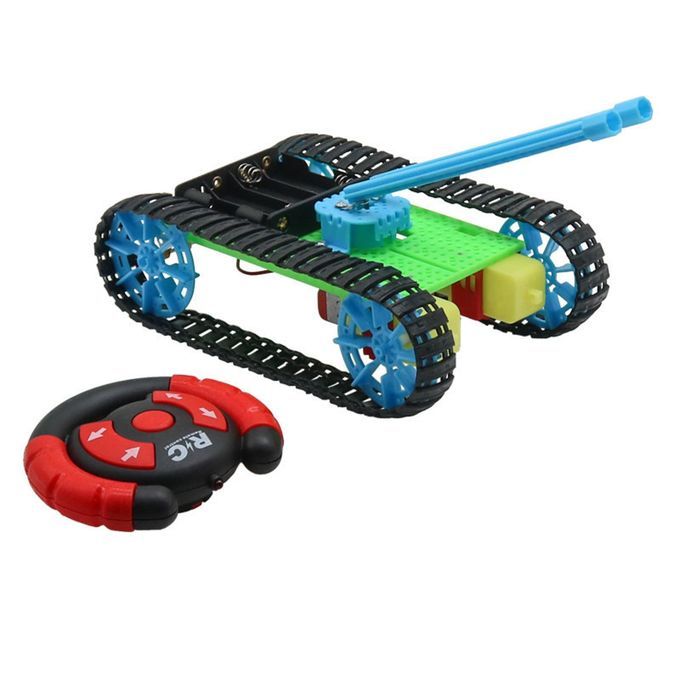 DIY RC Tanks Cars Toys Crawler Tank Christmas Blue Low Speed Climb