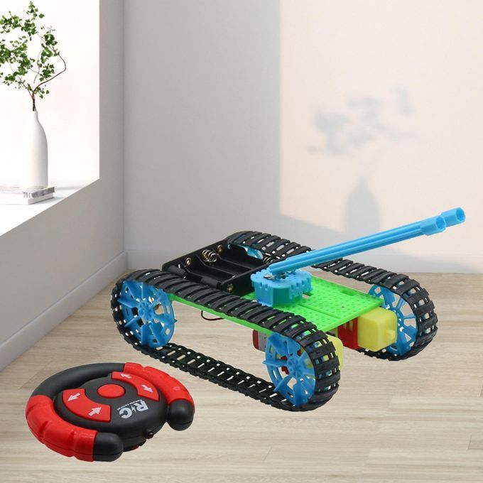 DIY RC Tanks Cars Toys Crawler Tank Christmas Blue Low Speed Climb