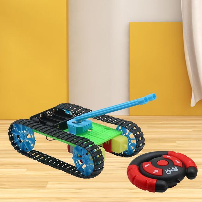 DIY RC Tanks Cars Toys Crawler Tank Christmas Blue Low Speed Climb