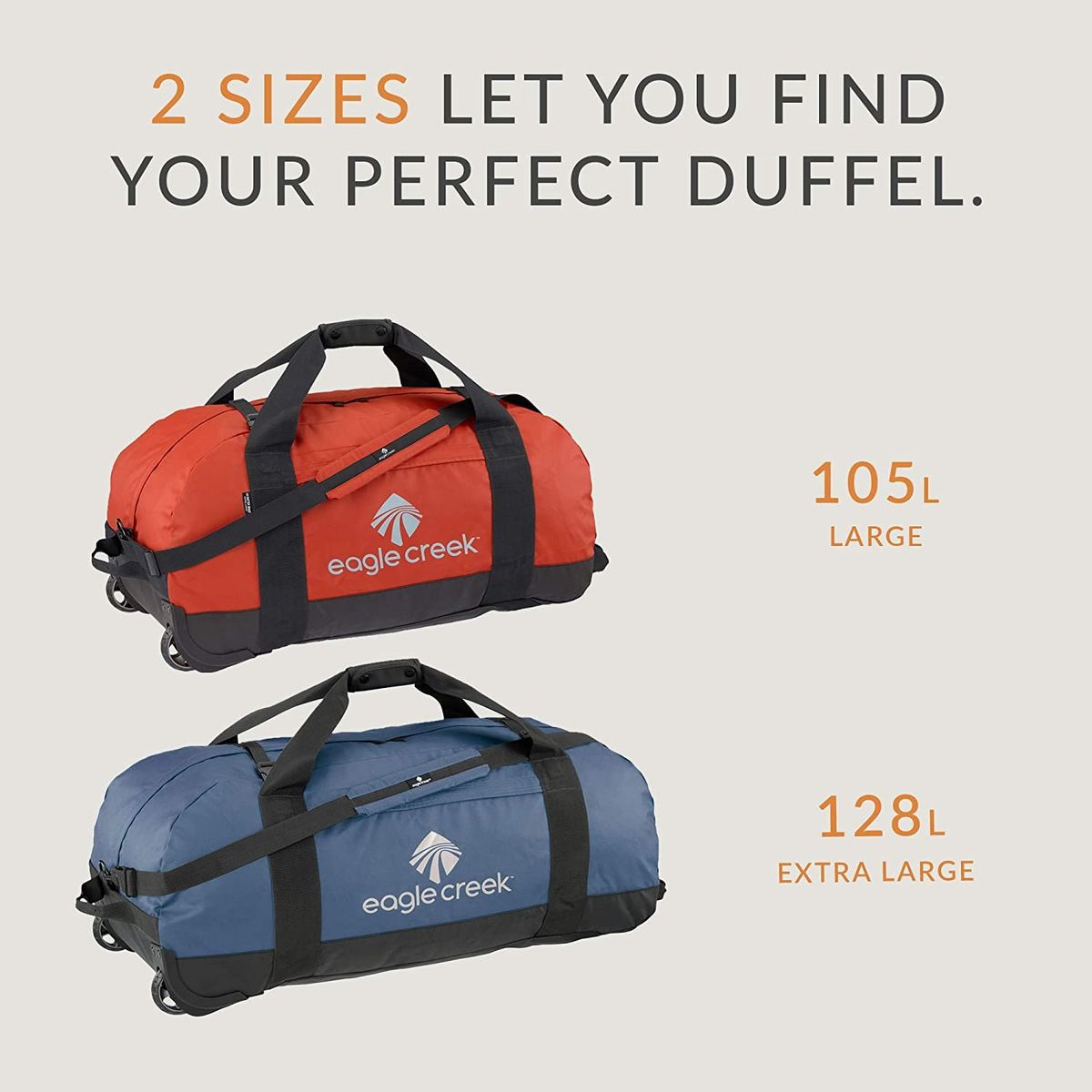 Eagle Creek No Matter What Rolling Duffel, Black, Large