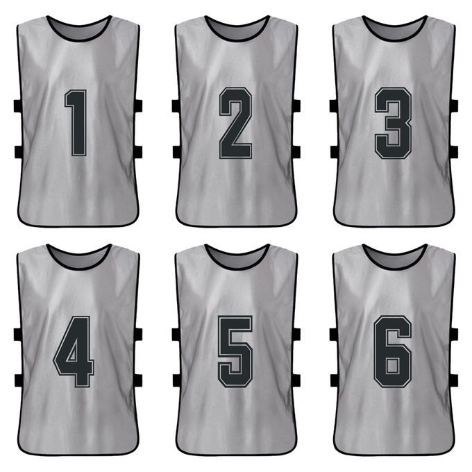 6 PCS Adults Basketball Pinnies Quick Drying Basketball