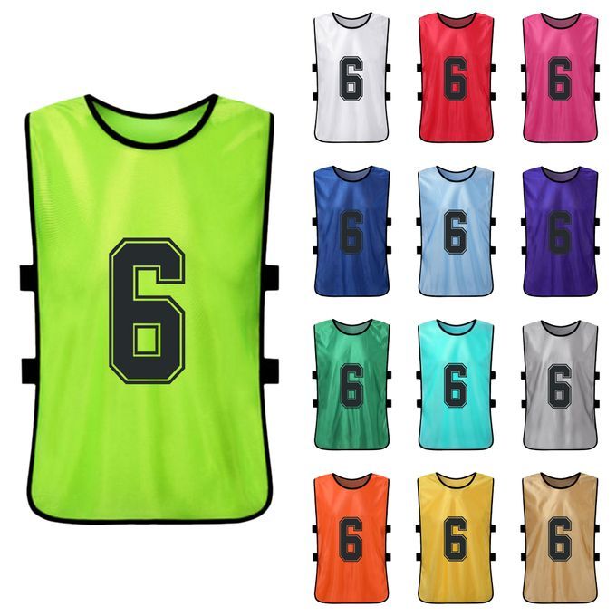 6 PCS Adults Basketball Pinnies Quick Drying Basketball