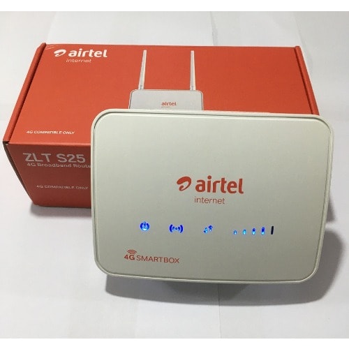 Airtel 4G LTE ZLT S25 Wireless Indoor Router With 120Gig Data Sim & Backup Battery