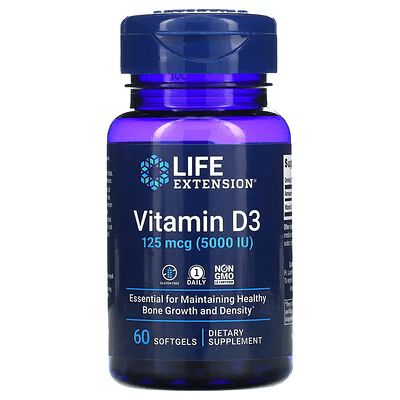 Vitamin D3 125 Mcg (5,000 IU) - 60 Softgels