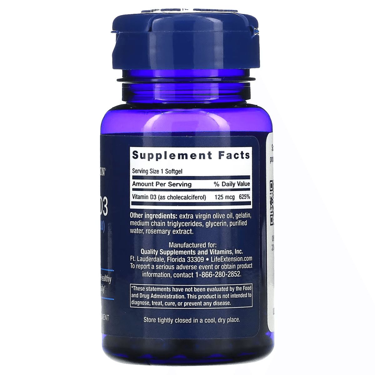 Vitamin D3 125 Mcg (5,000 IU) - 60 Softgels