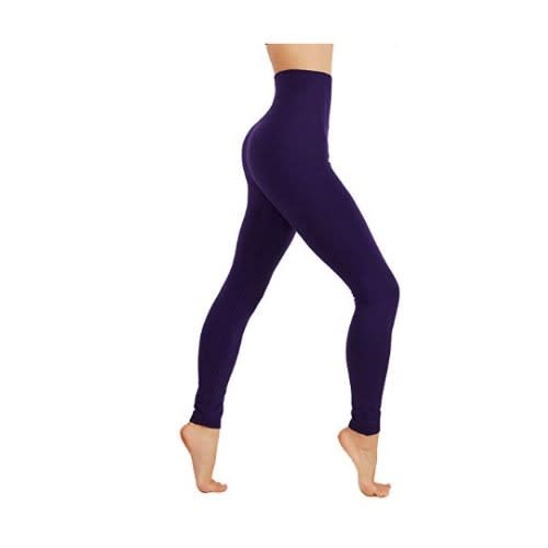 Ladies High Waist Leggings - Purple