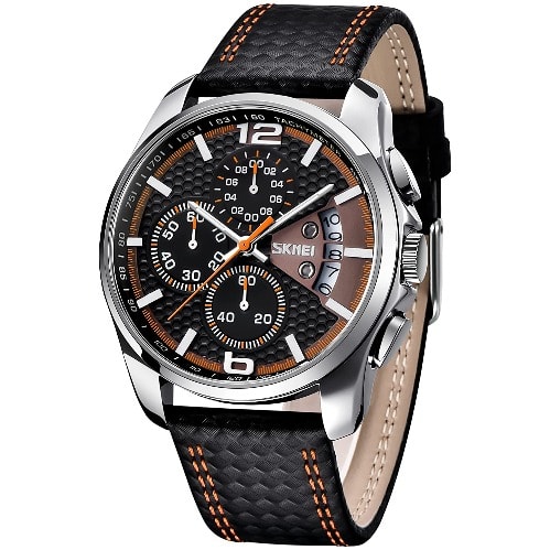 Skmei Leather Wrist Watch