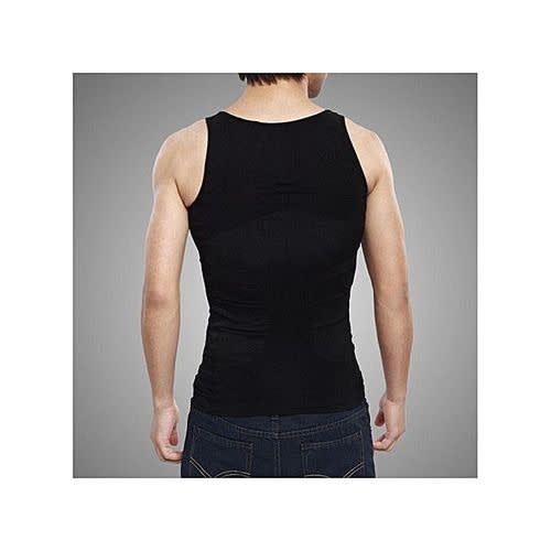 Men's Body Shape Wear Singlet - Black & White