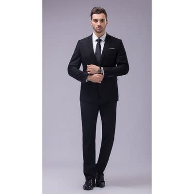 Men's Slim Fit Suit Jacket and Pant-Black