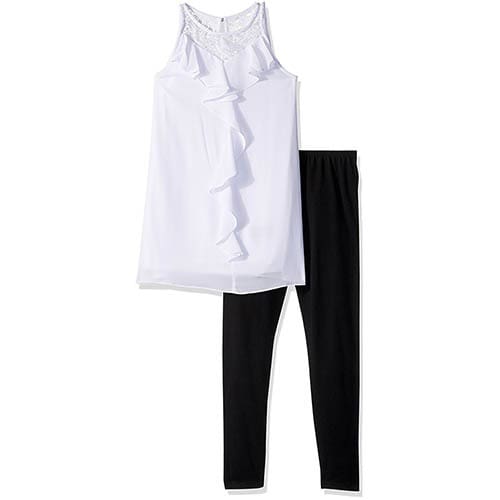 Sleeveless Ruffle Front Legging Set