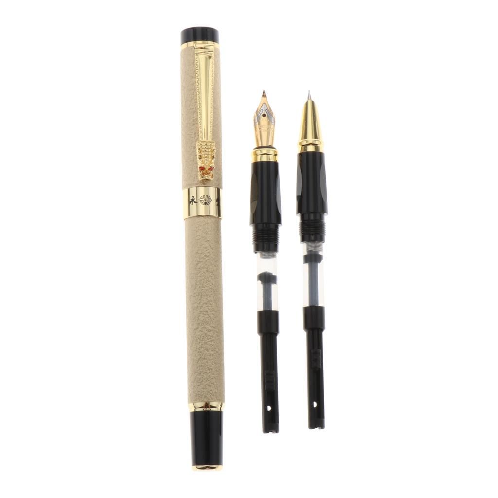 Luxury Fountain Pen In Gift Box- Smooth Elegant Writing - 1 Golden