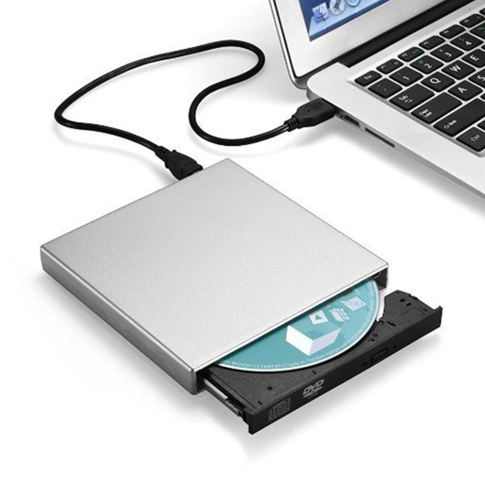 External DVD Drive USB 2.0 Slim Optical DVD ROM RW CD Writer 24 Speed Optical Drive Burner Reader For Laptop Desktop Tablet DVD