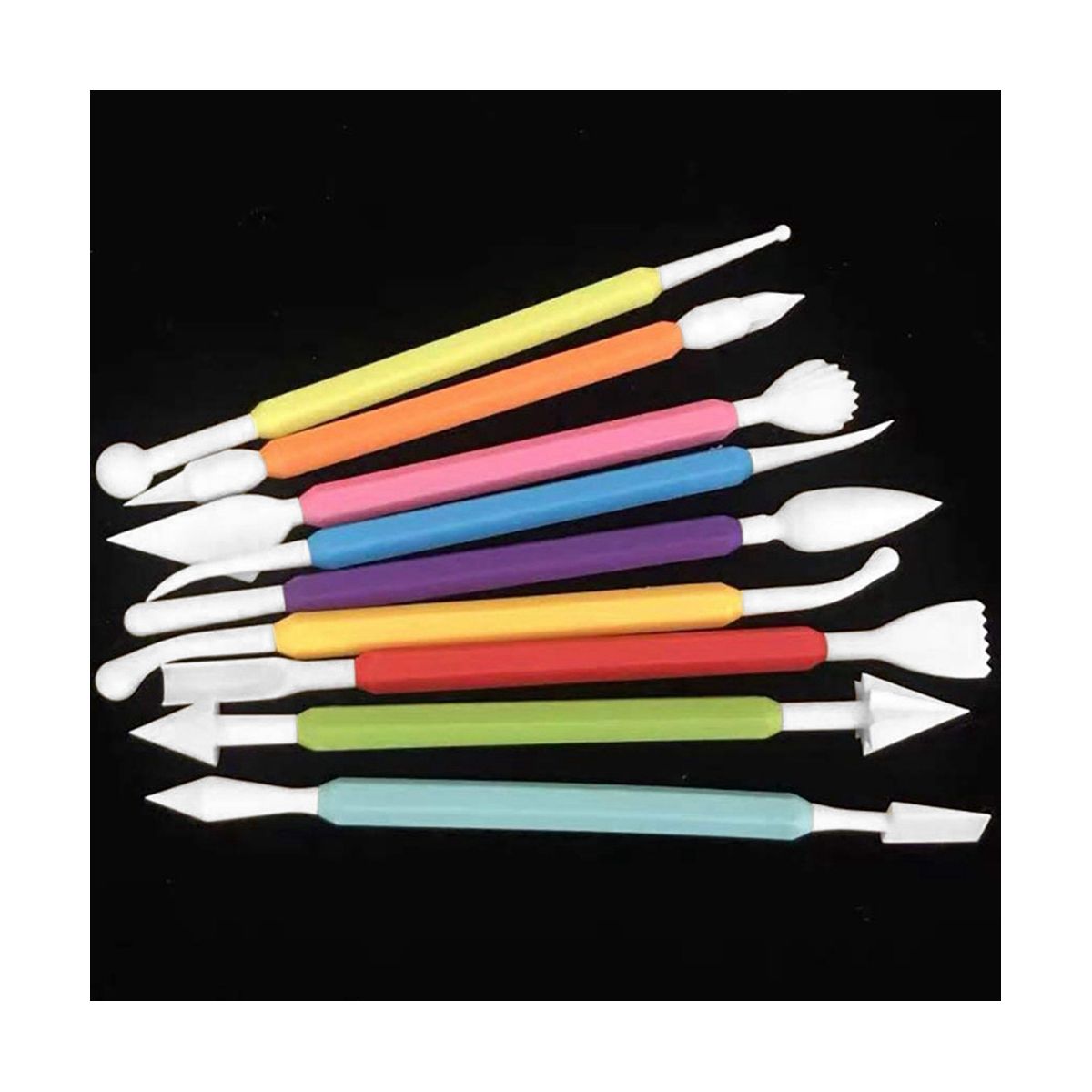 9Pcs Fondant Modeling Tools Set Paste for Cake Decorating Cake Marshmallow Sculpting Tools Set