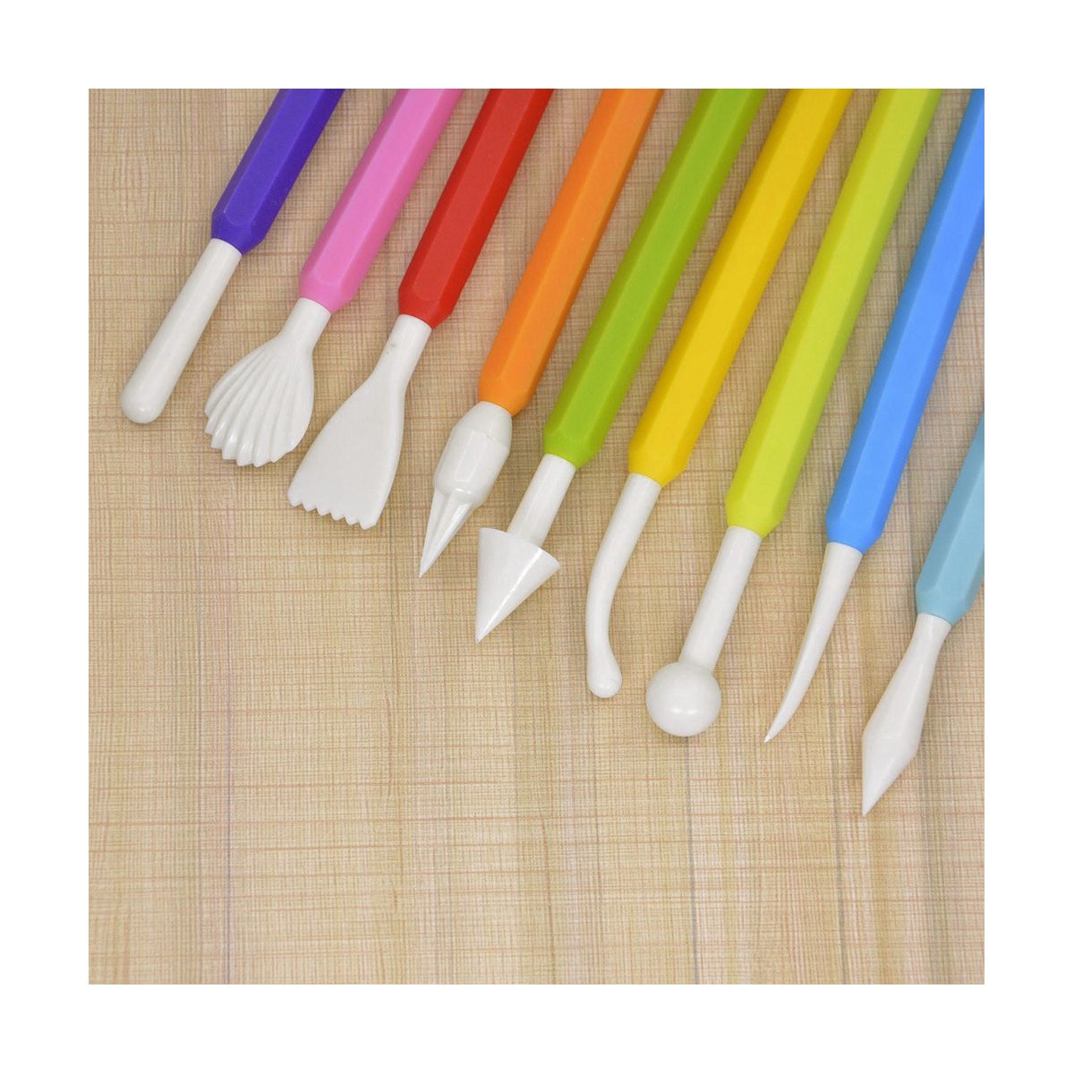 9Pcs Fondant Modeling Tools Set Paste for Cake Decorating Cake Marshmallow Sculpting Tools Set