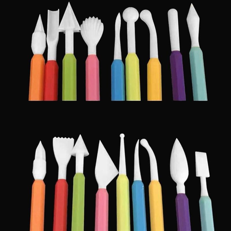 9Pcs Fondant Modeling Tools Set Paste for Cake Decorating Cake Marshmallow Sculpting Tools Set