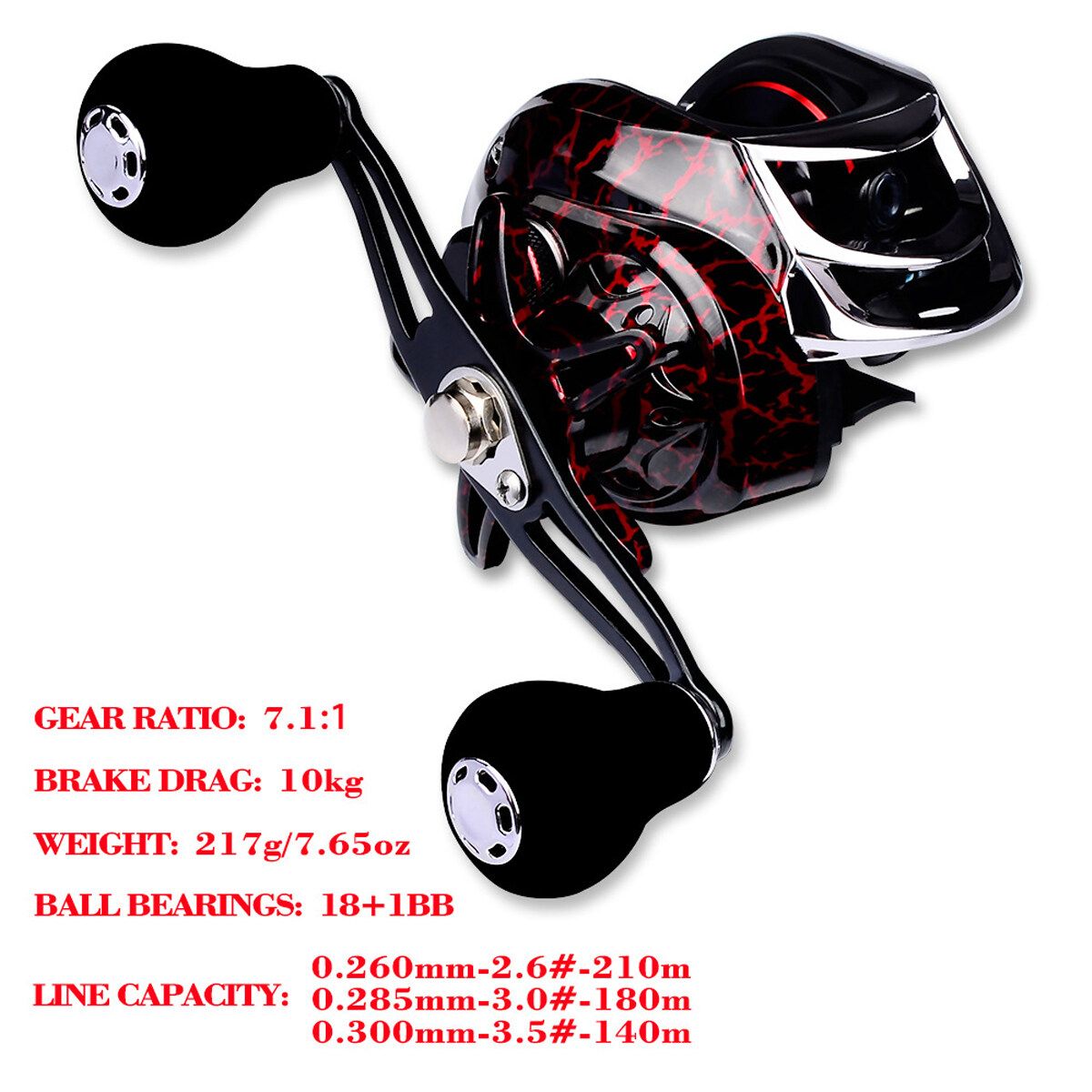 18+1 BB Low Profile Magnetic Braking System Casting Reel Reels Bass Fish Left