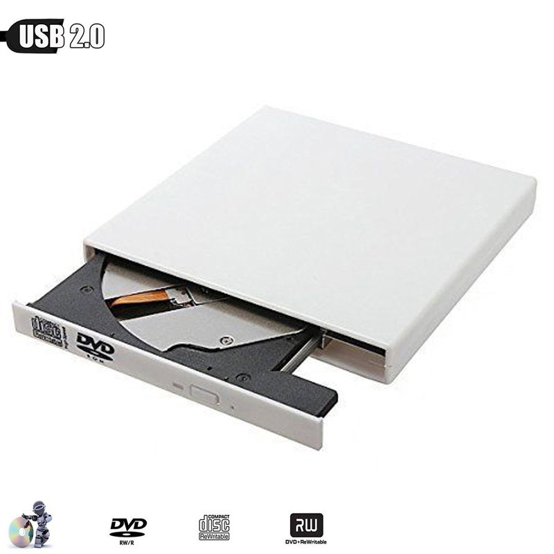 For Samsung Sony Acer Laptops PC Slim Portable USB 2.0 External DVD Drive 8X DVD-ROM Combo Player 24X CD-R Writer Optical Drive