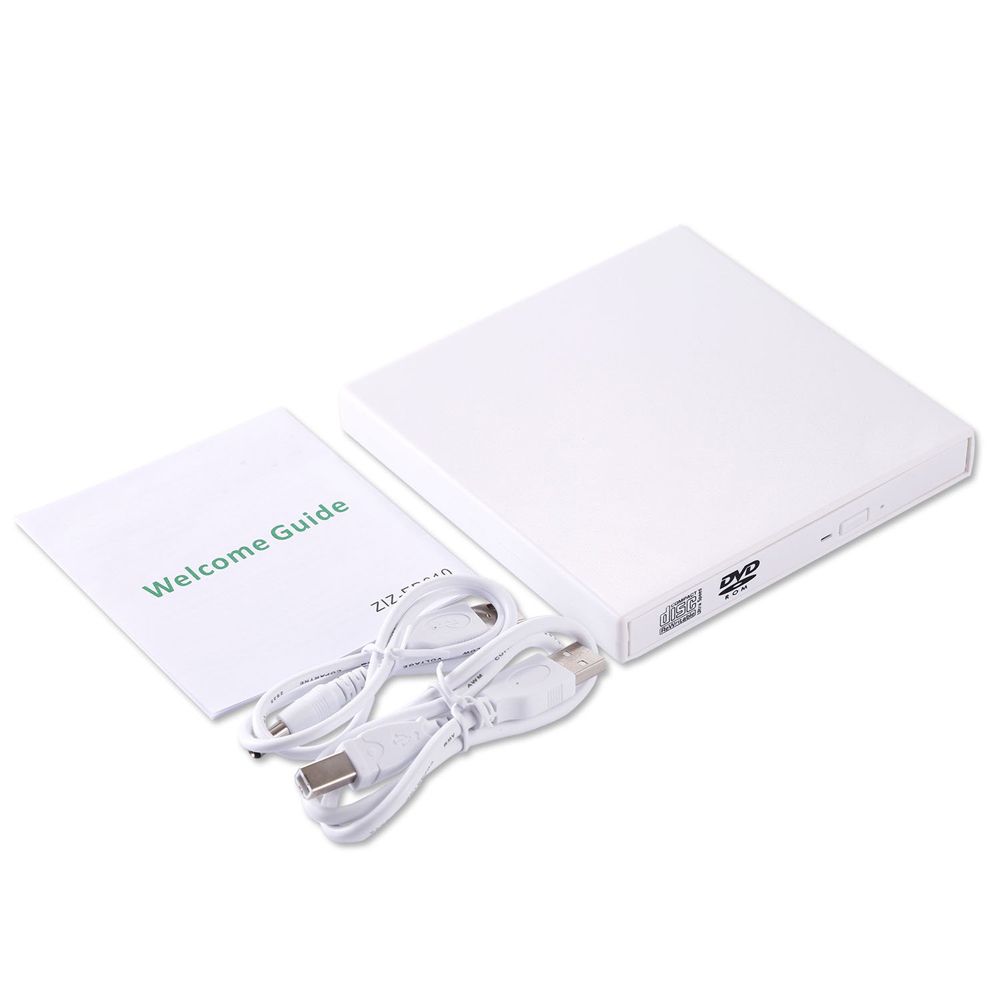 For Samsung Sony Acer Laptops PC Slim Portable USB 2.0 External DVD Drive 8X DVD-ROM Combo Player 24X CD-R Writer Optical Drive