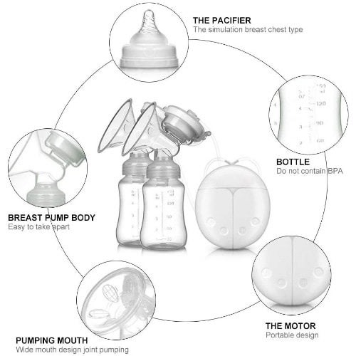 Double Electric Breast Milk Extractor For Baby Feeding
