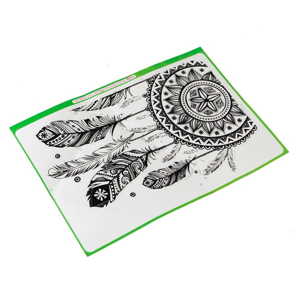 15x22cm For Macbook 11 12 13 15 17'' Feather Flower Decal Sticker Vinyl Skin Decor Skin PVC