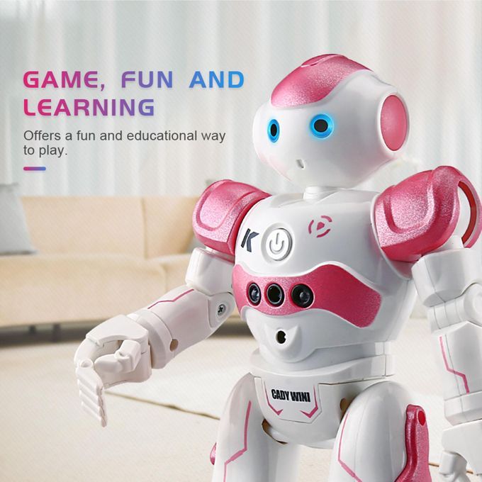 RC Robot Intellectual Programming Auto Display ABS-Pink
