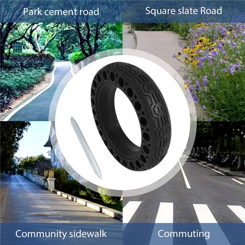 10 Inch Rubber Solid Tires Electric Scooter Honeycomb Shock