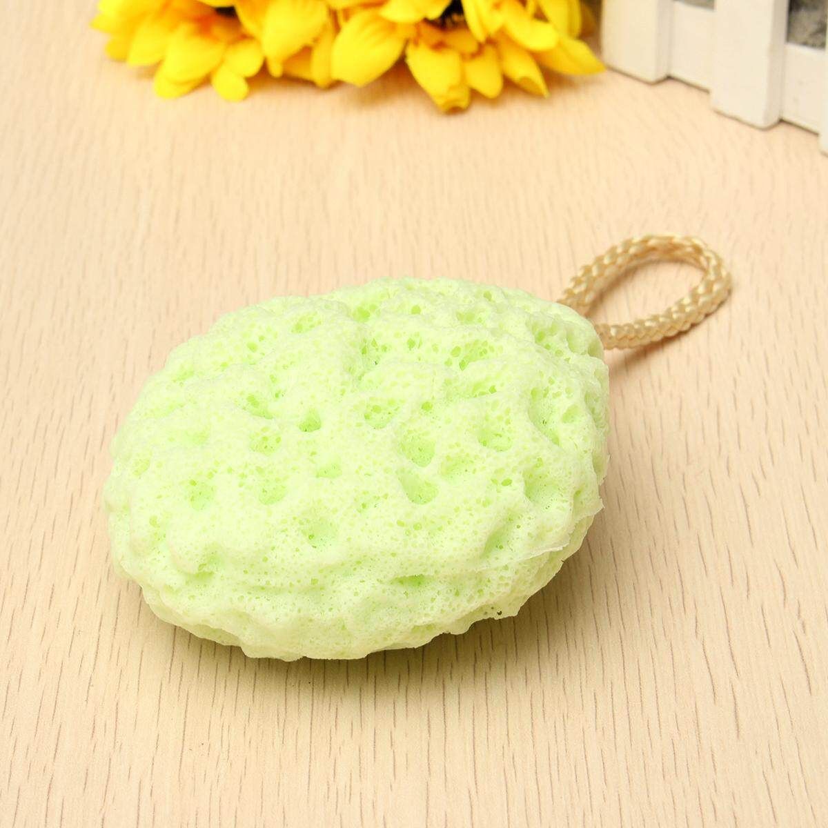 High Quality Face Cleaning Sponge Wholesale Bath Scrubber Shower Spa Sponge Body Cleaning Green